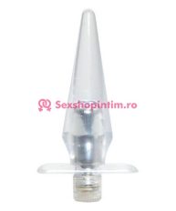 Plug anal cu vibratii Jelly White